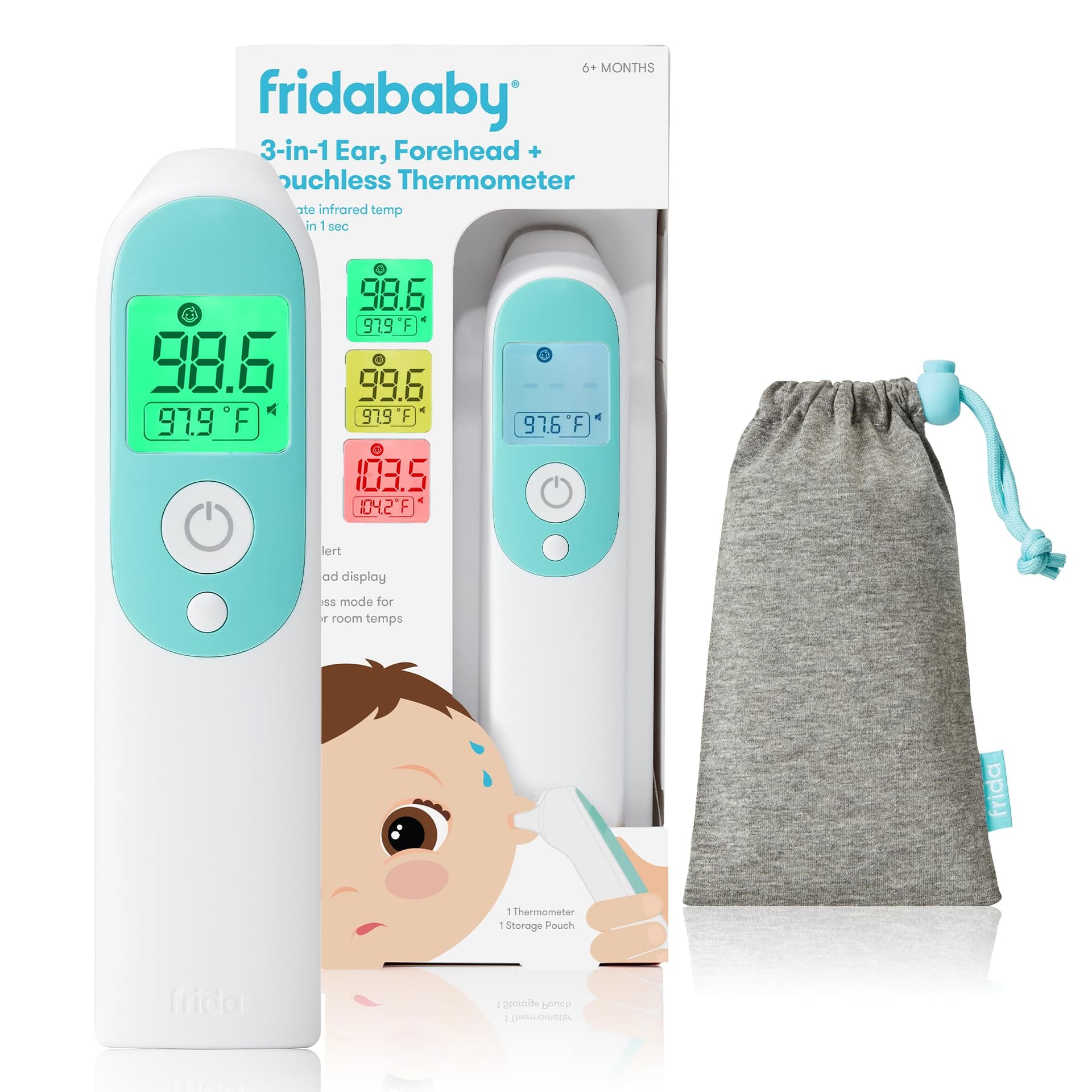 Frida Baby 3-in-1 Ear, Forehead & Touchless Thermometer