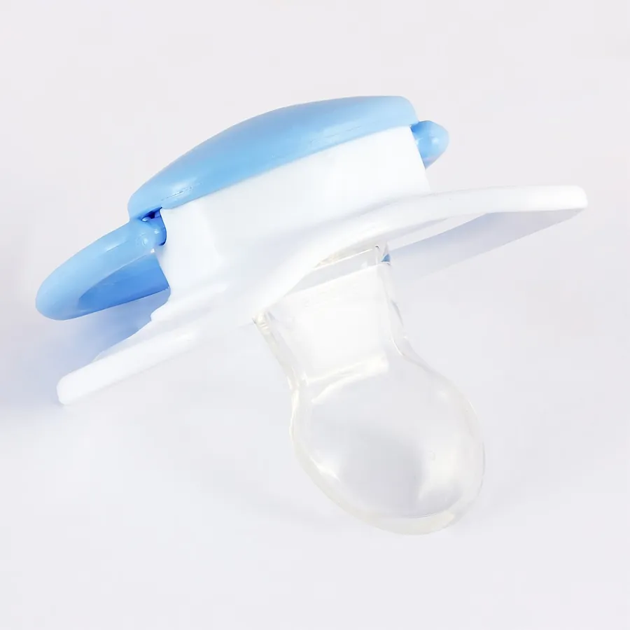 Blue and clear pacifier