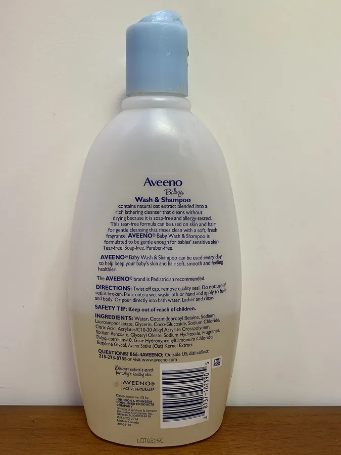 Bottle of baby wash and shampoo